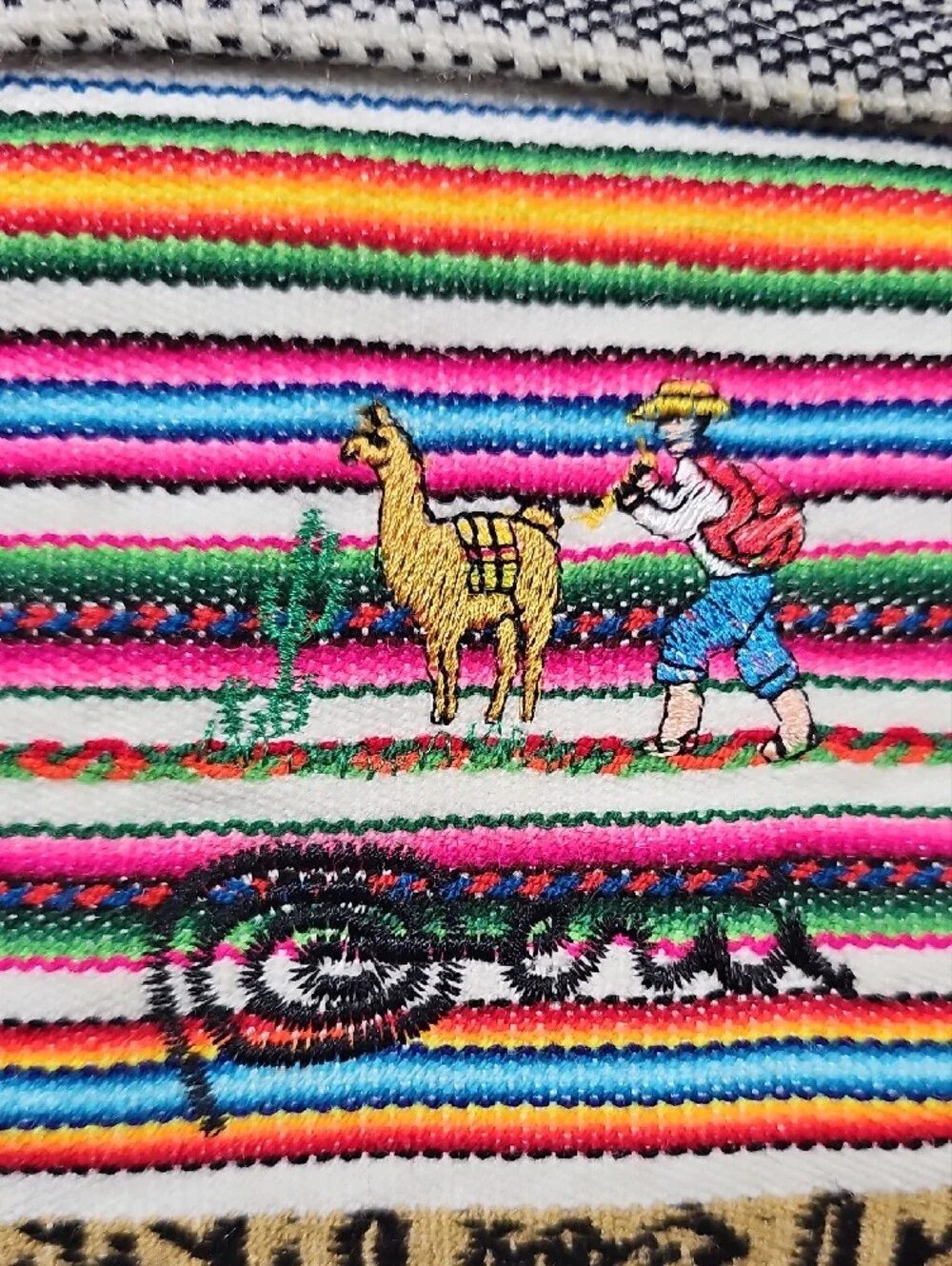 Source Unknown Multicolor Striped Ethnic Crossbody Bag
